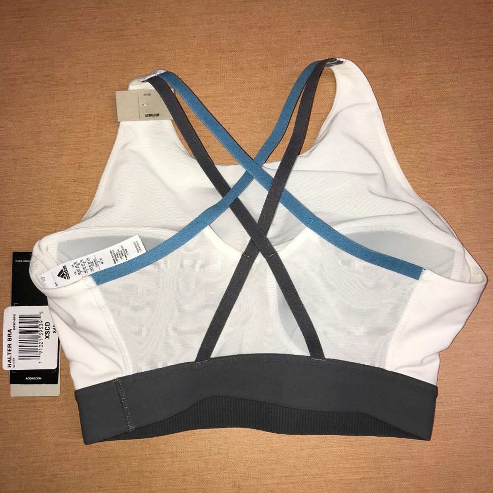 adidas Climalite Halter Bra Sz XS C/D NWT - Picture 2 of 6